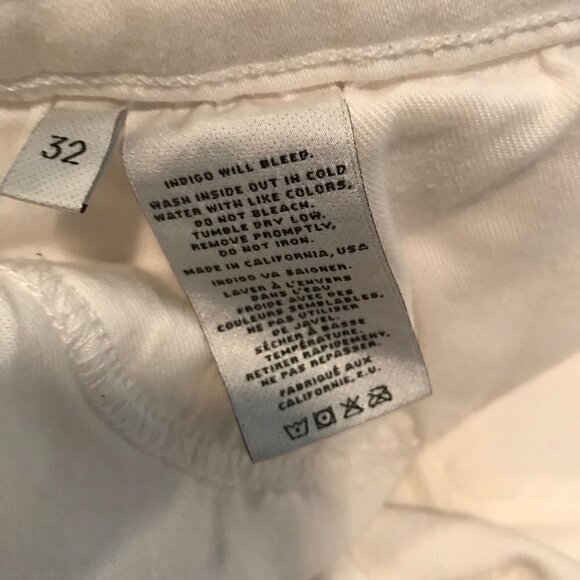 J Brand White Distressed Jeans Size 32 - Picture 9 of 9